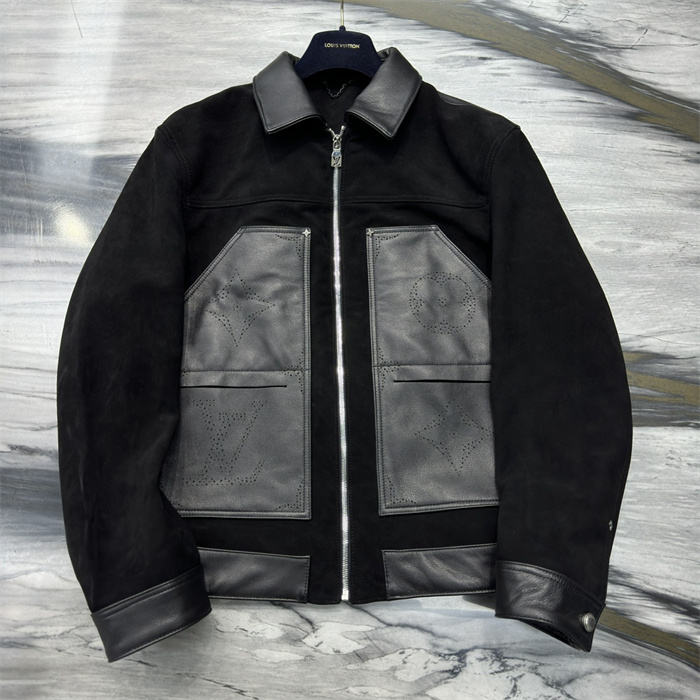 Best Replica 2024fw LV Real Leather Jacket Top Version - Colareps