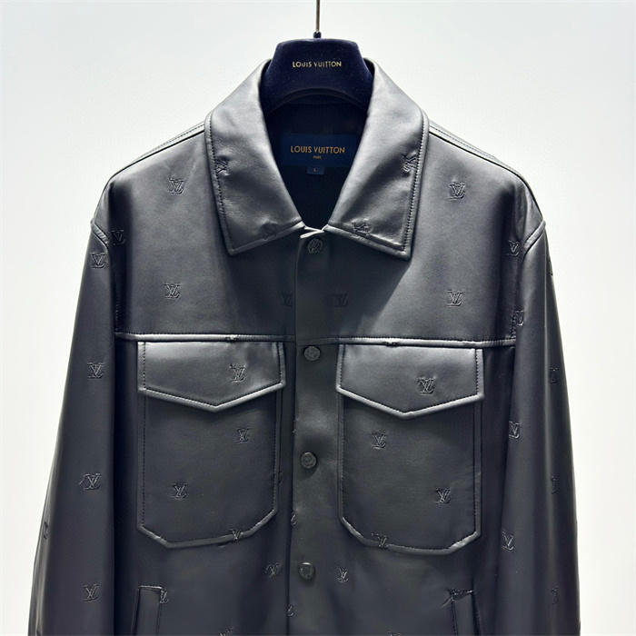 Best Replica 2024fw LV Real Leather Jacket Top Version - Colareps