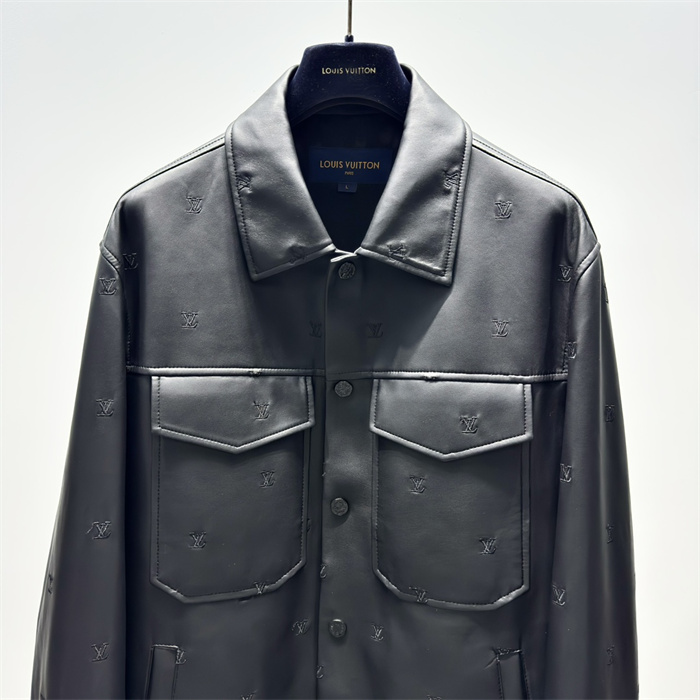 Best Replica 2024fw LV Leather Jacket Top Version - Colareps