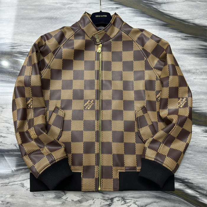 Best Replica 2024fw LV Leather Jacket Top Version - Colareps
