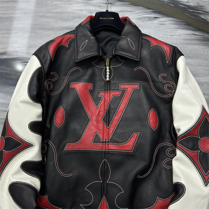 Best Replica 2024fw LV Real Leather Jacket Top Version - Colareps