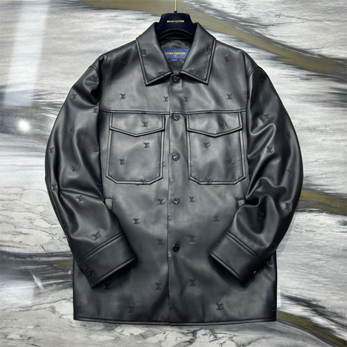 Best Replica 2024fw LV Real Leather Jacket Top Version - Colareps