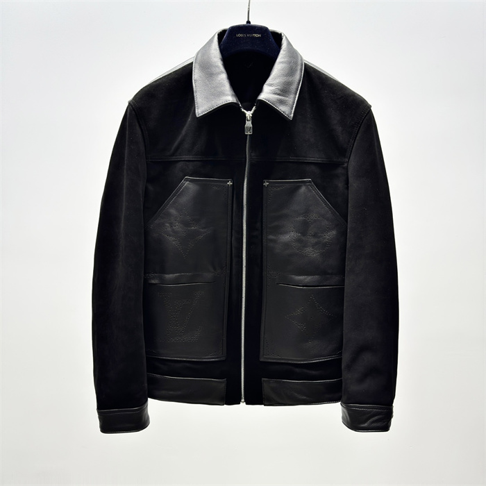 Best Replica 2024fw LV Real Leather Jacket Top Version - Colareps
