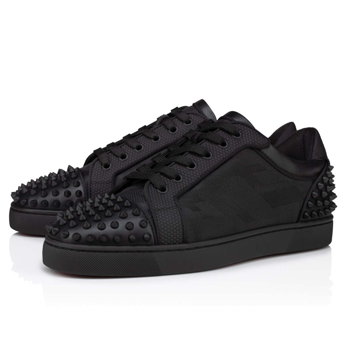 Best Replica Christian Louboutin Men's Happy Rui Spiked Velour Platform Sneakers Replica - Colareps