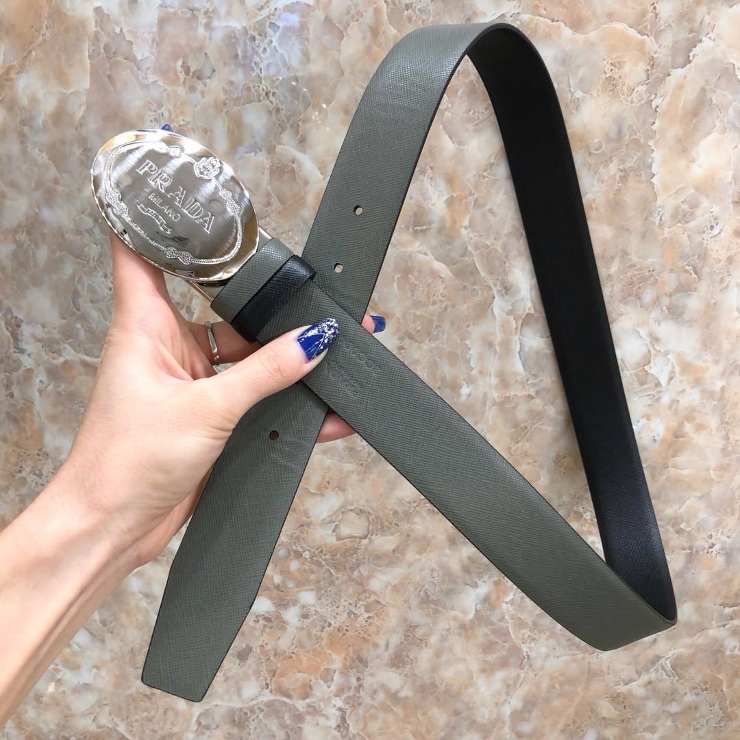 Best Replica Luxury Reversible Saffiano Leather Belt – Inspired by PRADA | Premium Quality - Colareps