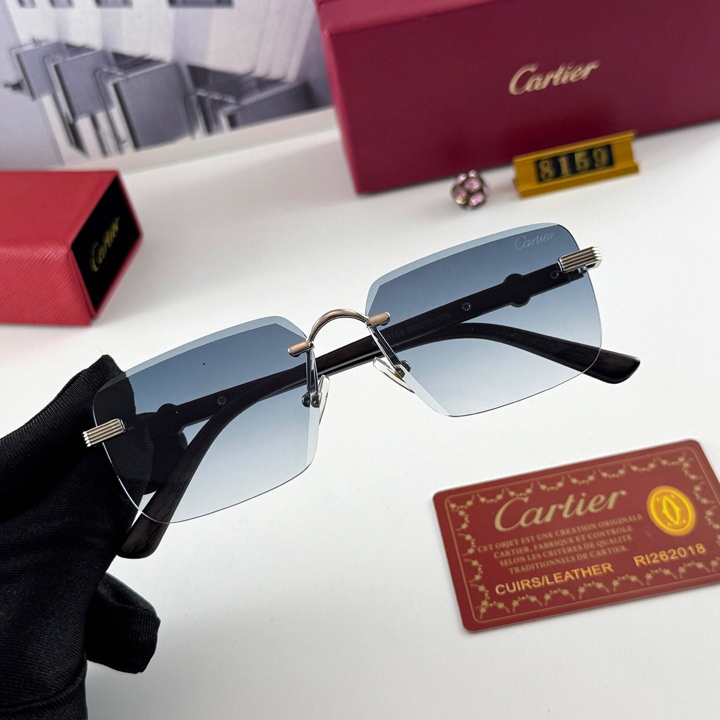 Best Replica Cartier-Inspired Replica Rimless Sunglasses - Colareps