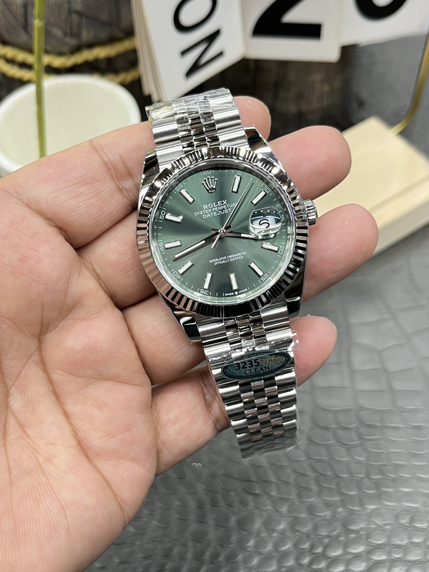 Best Replica Rolex Datejust 41mm – Mint Green Dial | High-Quality Replica - Colareps