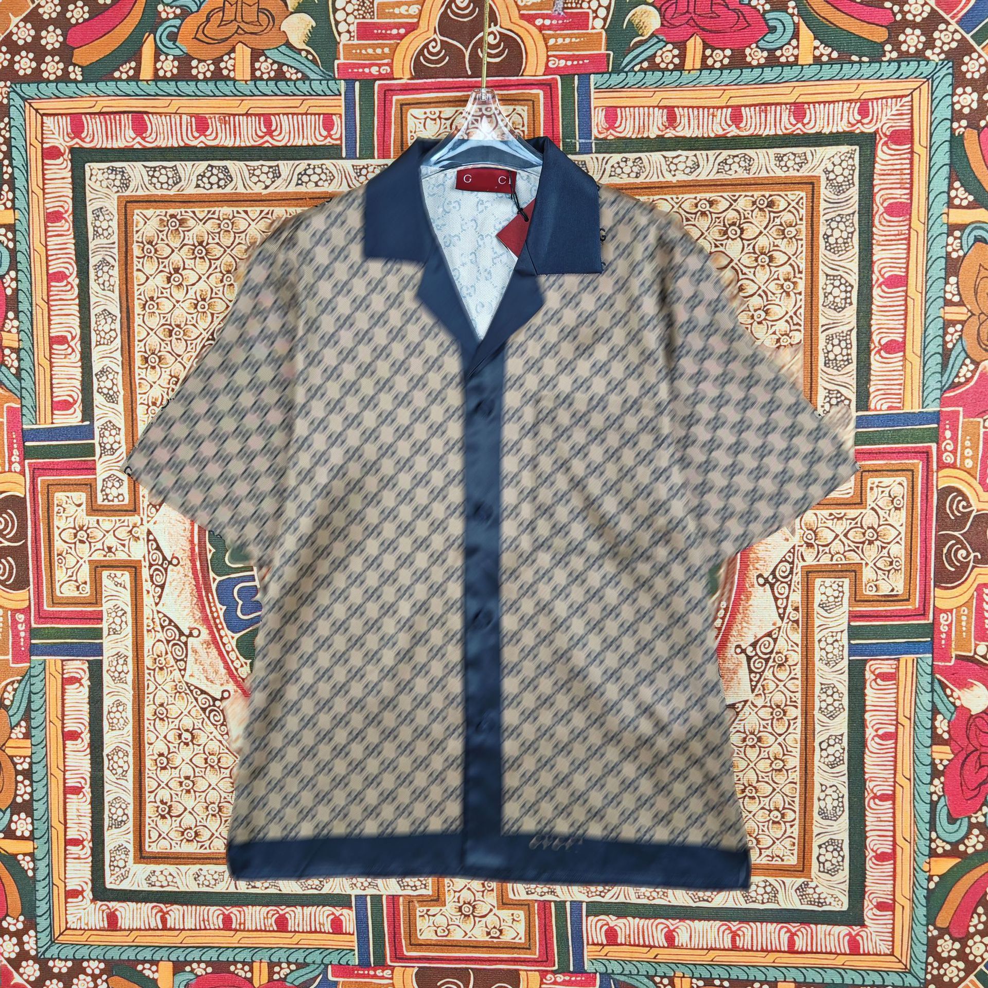 Best Replica Luxury-Inspired GG Silk Shirt | Replica with Premium Detailing - Colareps
