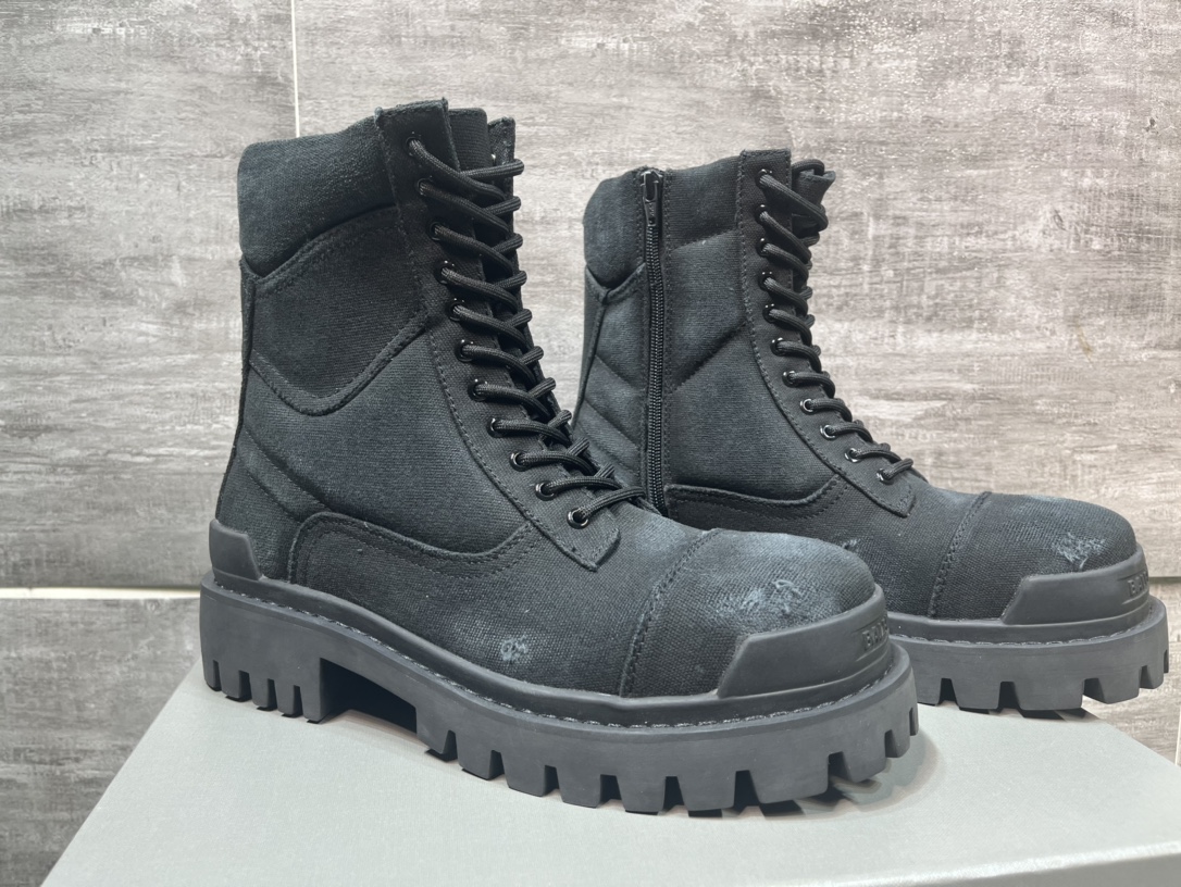 Best Replica Balenciaga Black Tactical Combat Boots rep - Colareps