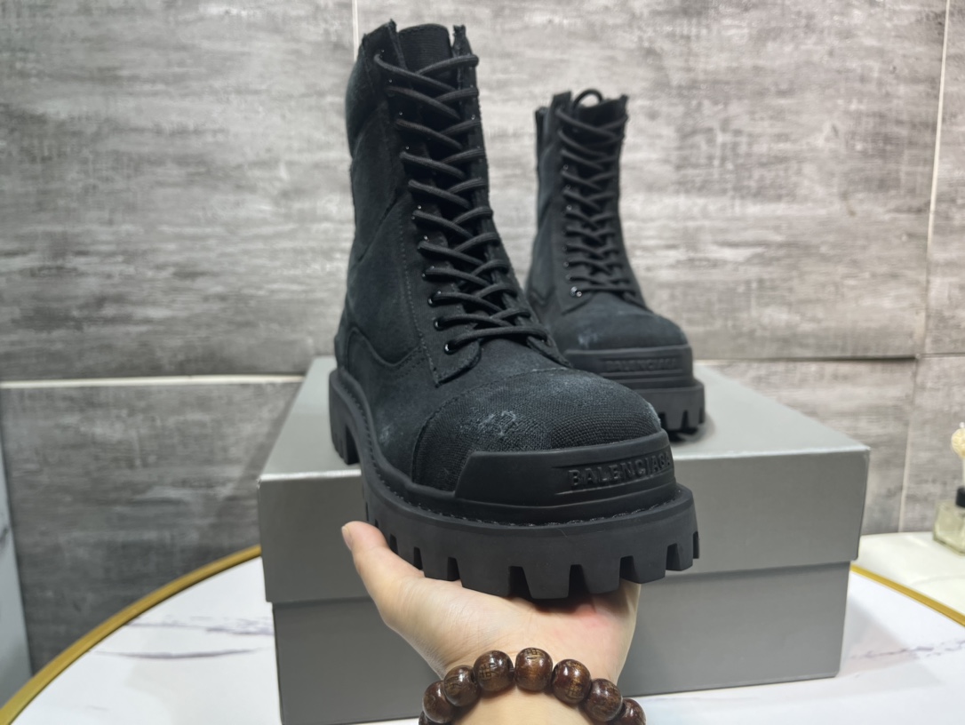 Best Replica Balenciaga Black Tactical Combat Boots rep - Colareps