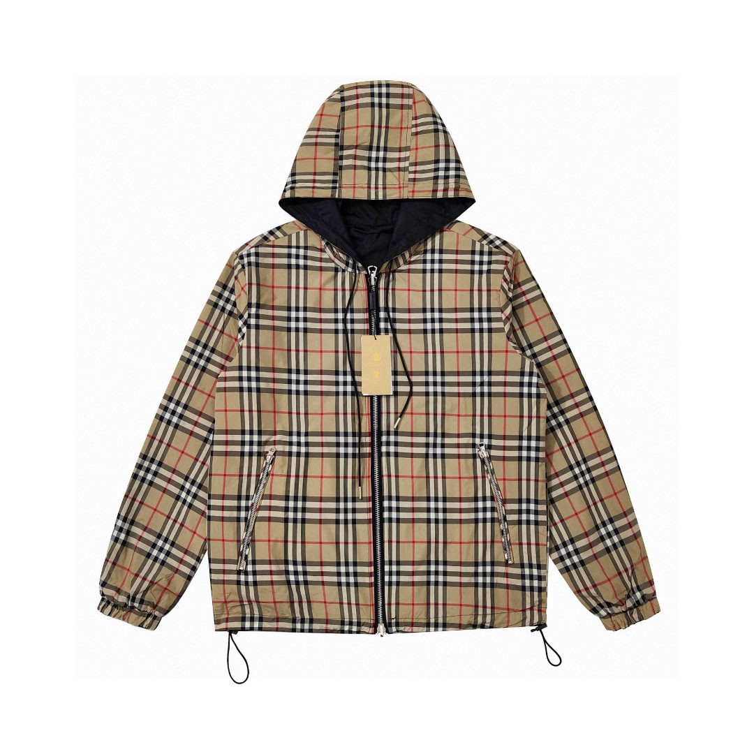 Best Replica Burberry Plaid Hooded Jacket rep - Colareps
