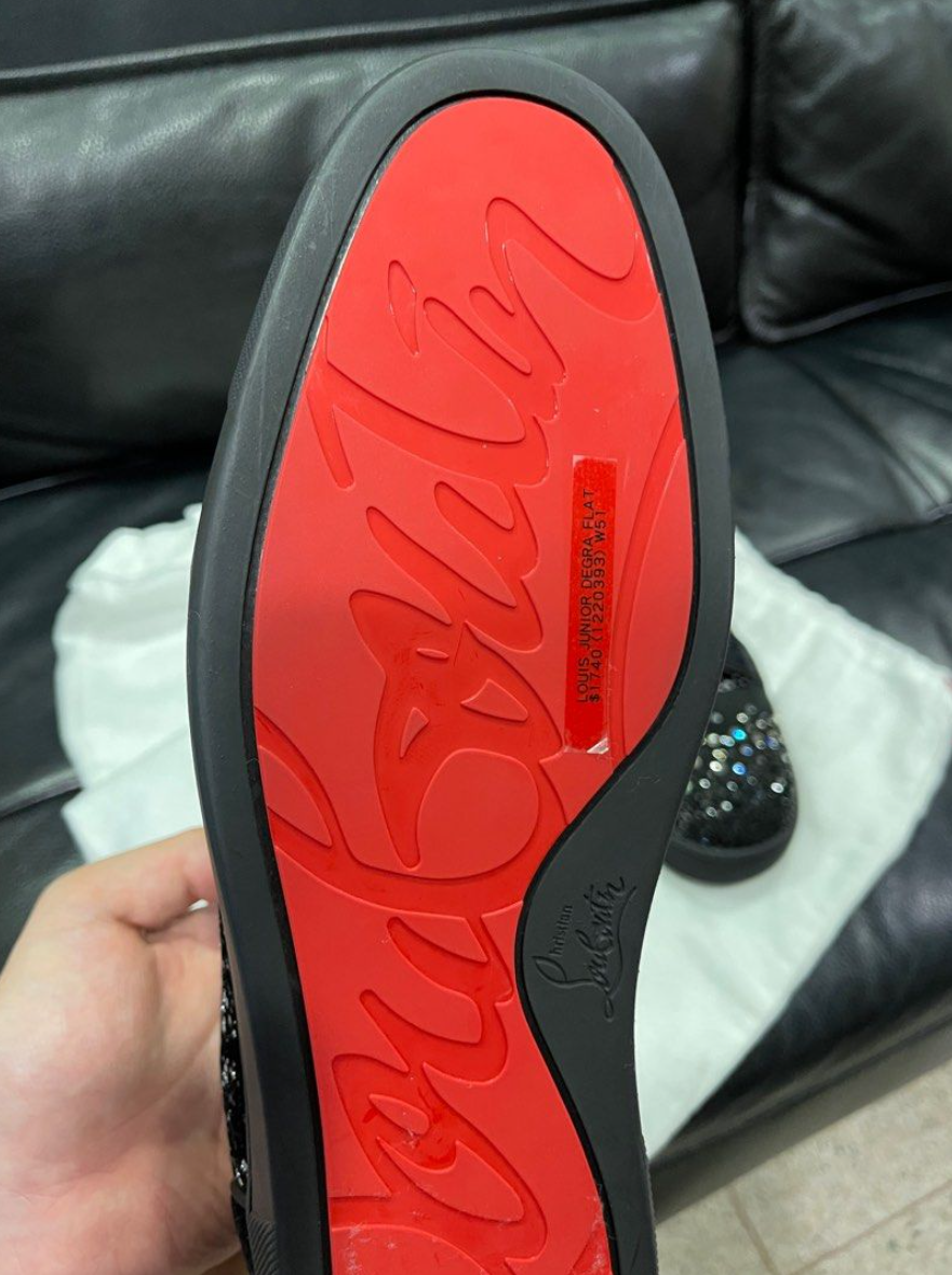 Best Replica Christian Louboutin Crystal - Embellished Velvet Sneakers Reps - Colareps