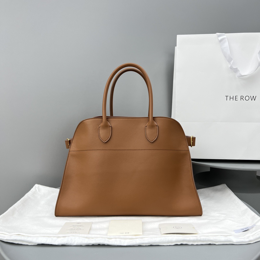 Best Replica 𝐓𝐇𝐄 𝐑𝐎𝐖 Margaux 15 Series Medium Flat Brown Bag - Colareps