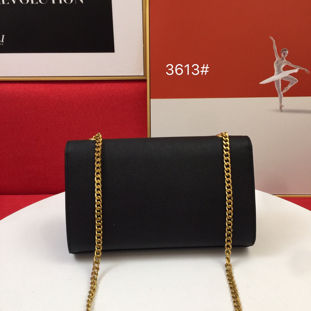 Best Replica Saint Laurent Caviar Logo Front Flap Bag Original Leather Version - Colareps