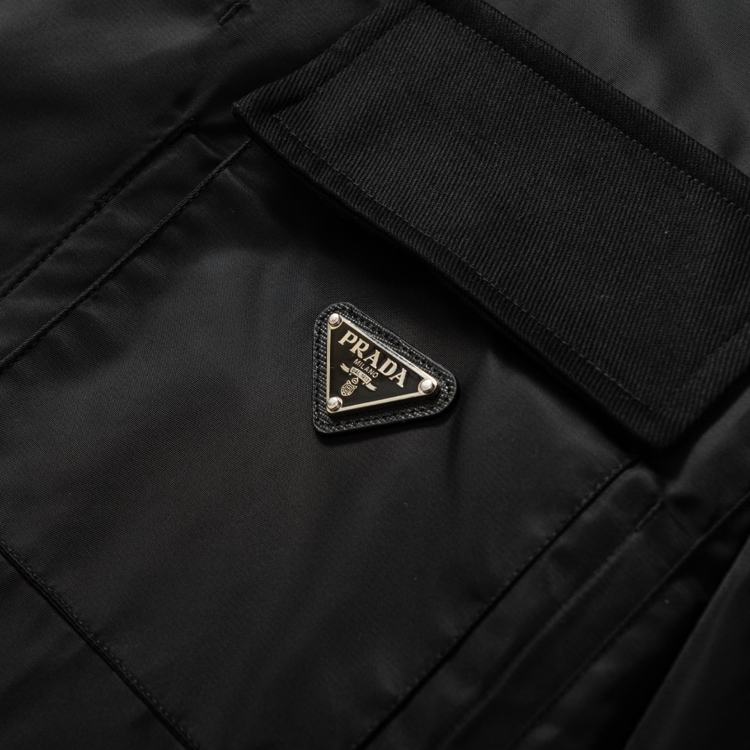 Best Replica PRADA Recycled Nylon Collared Jacket - Colareps