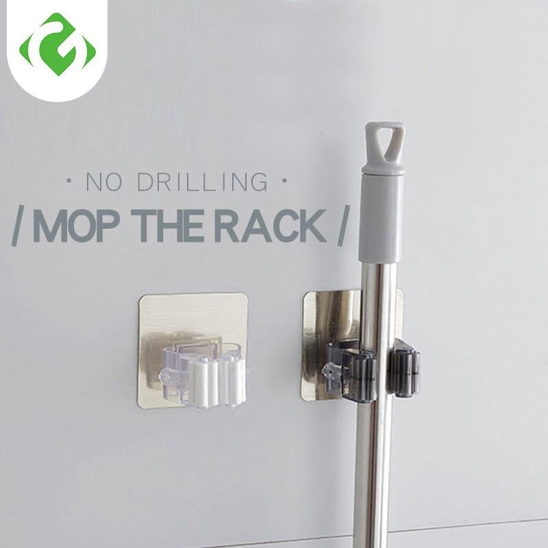 Wall Mounted Mop Organizer