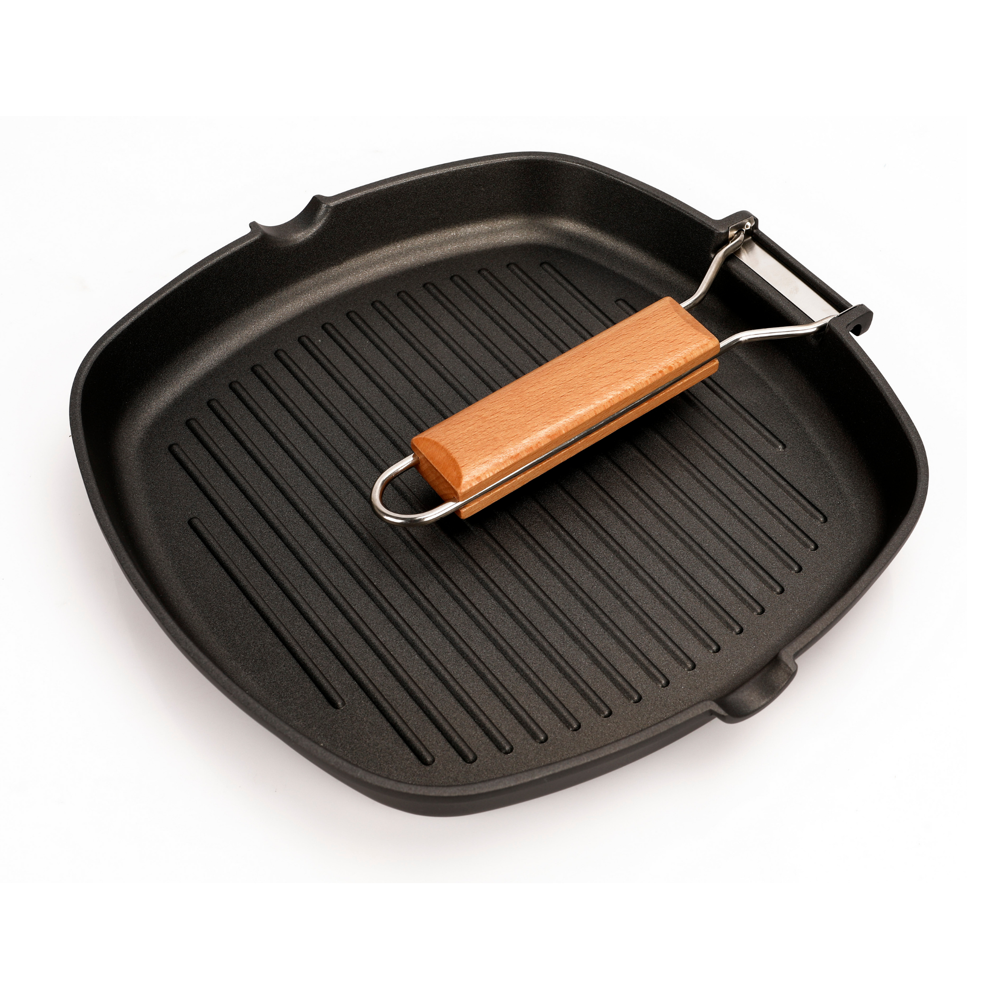 GRILL PAN WITH FOLDING HANDLE, 20CMfive items