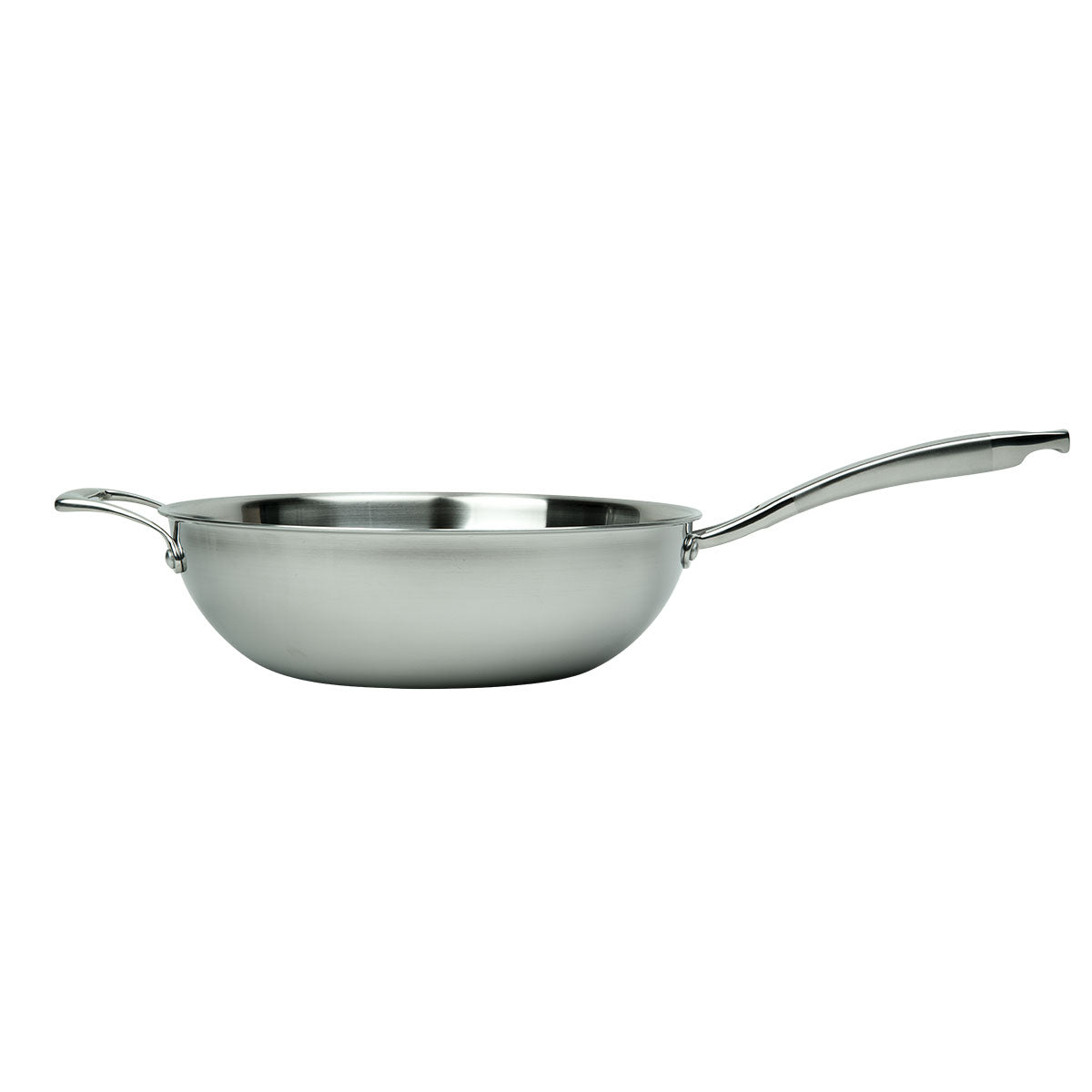 PIXEL NON STICK CHEF'S WOK & GLASS LID, 30CMfive items