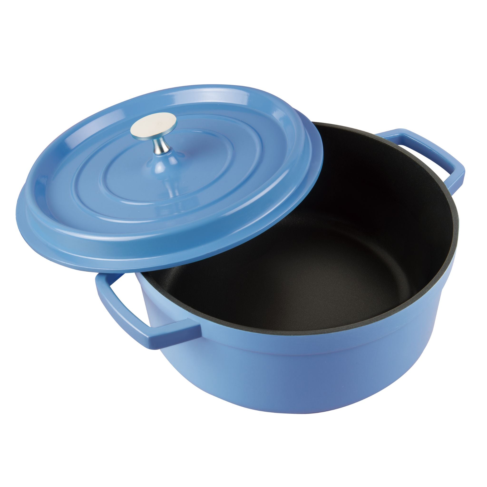 3.8L CAST ALUMINIUM DUTCH OVEN, 23CM (BLUE)five items