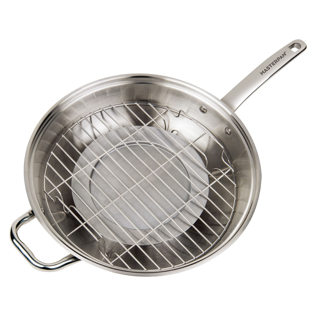 STOVETOP MULTI-USE 4-IN-1 SMOKER WOK STAINLESS STEEL, 33CMfive items