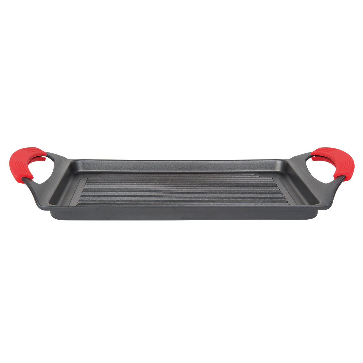 GRILL PLATE WITH SILICONE GRIPS, 25CM X 33CMfive items