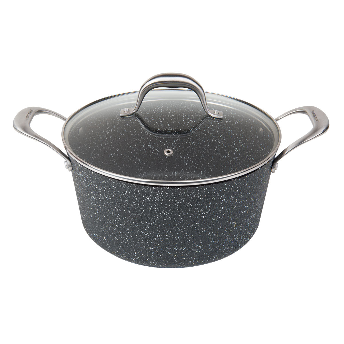GRANITE 4.7L STOCK POT WITH GLASS LID, 24CMfive items