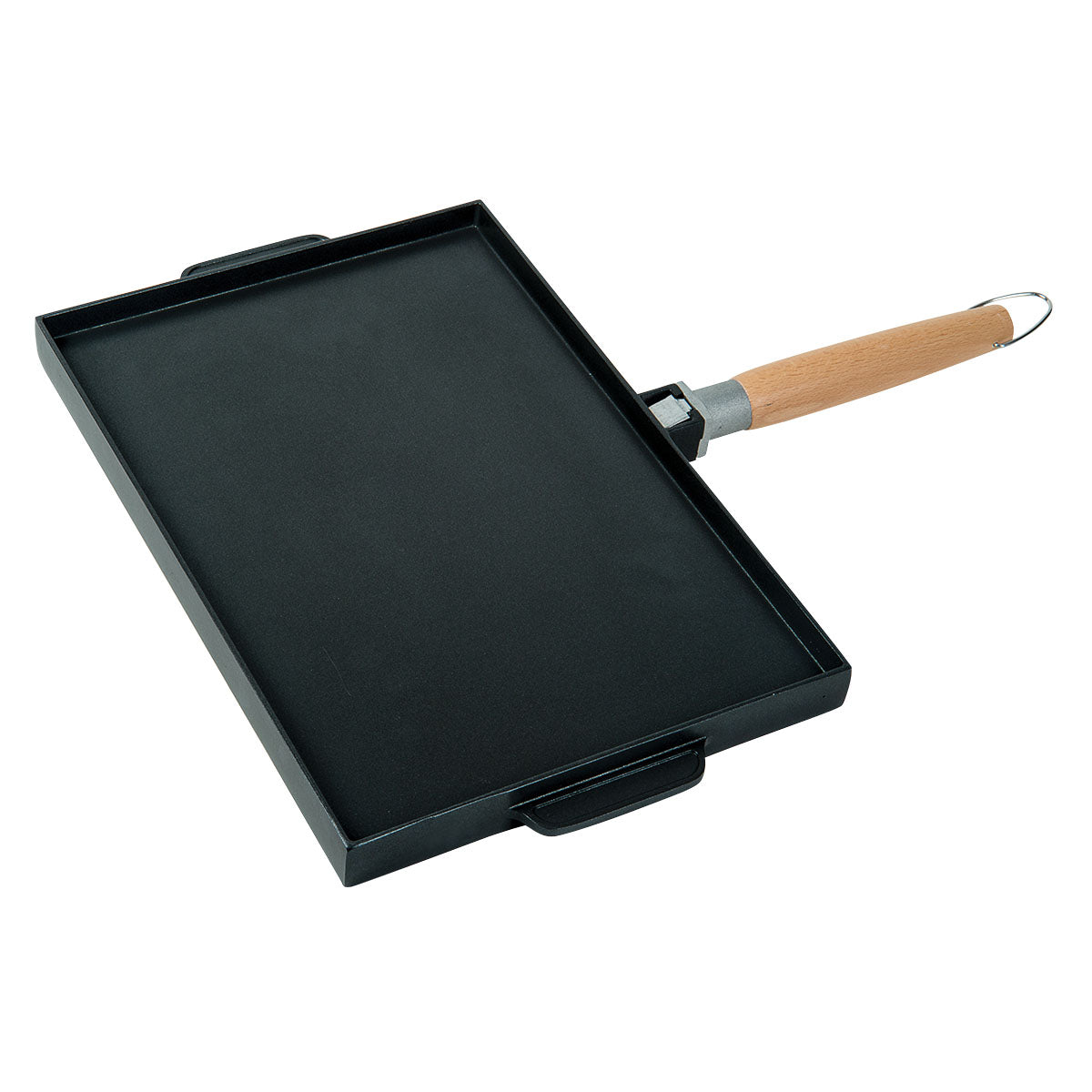 DOUBLE SIDED GRILL & GRIDDLE WITH DETACHABLE HANDLE, 25X38CMfive items