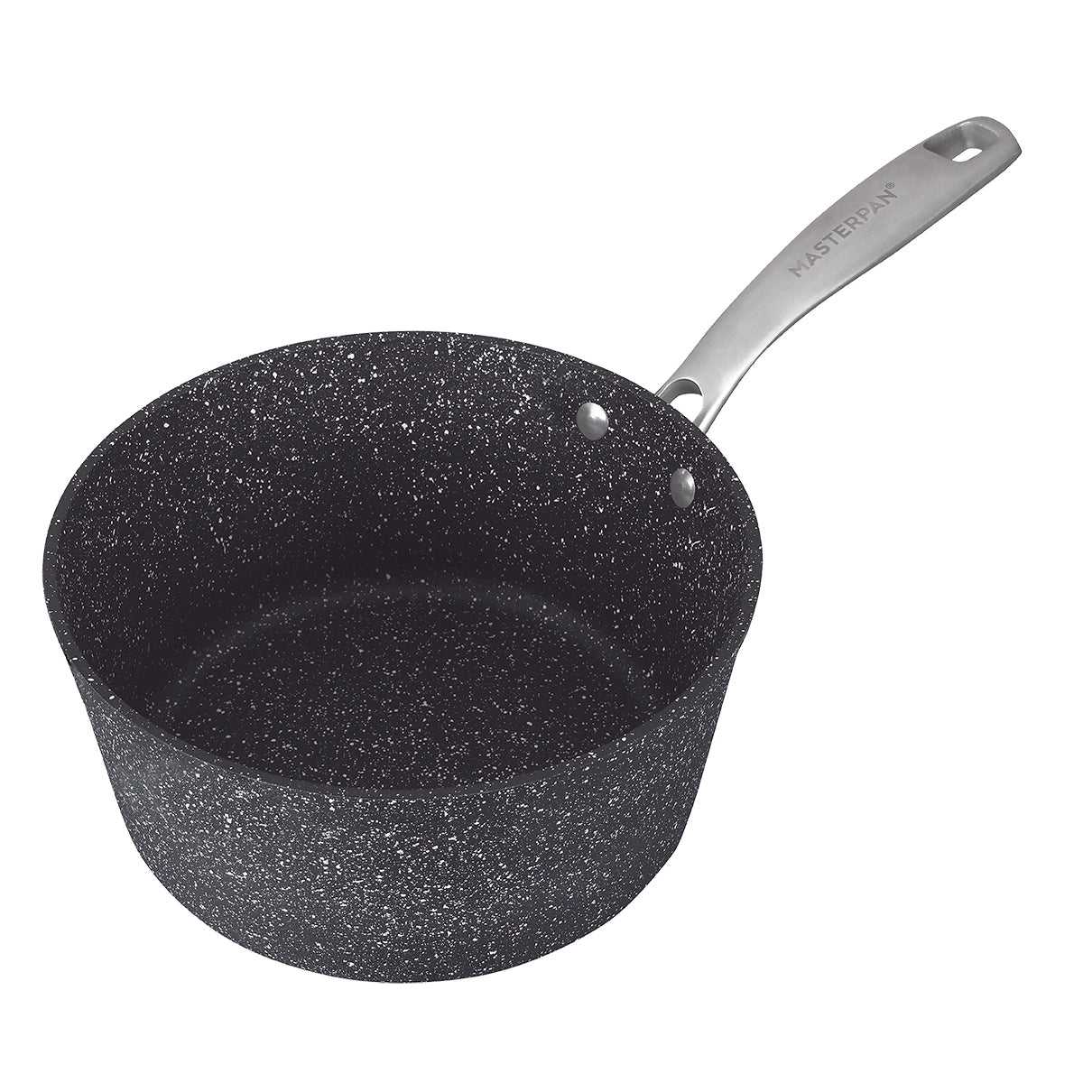 GRANITE 1.9L SAUCE PAN WITH GLASS LID, 18CMfive items