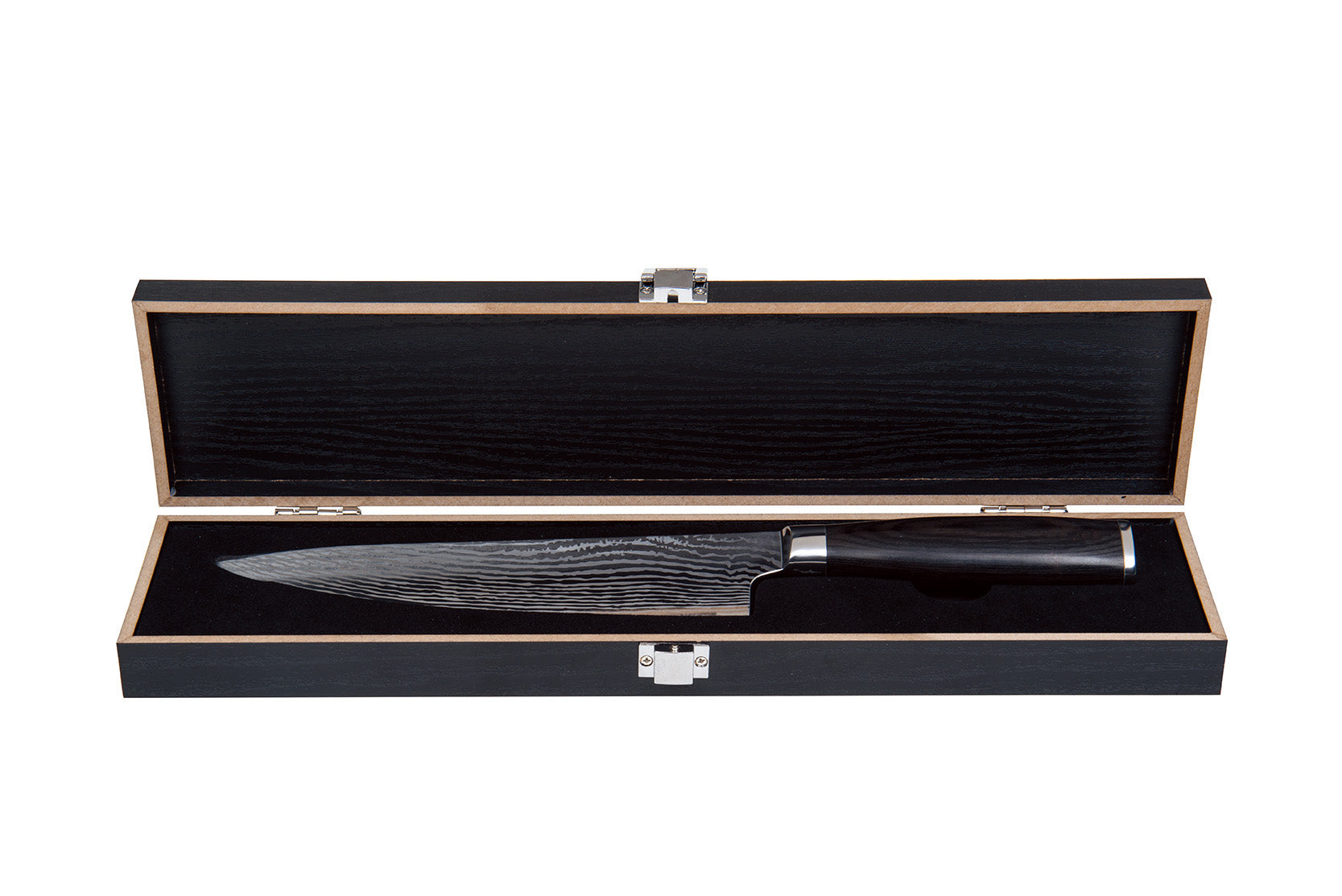 CHEF'S PROFESSIONAL KNIFE DAMASCUS DESIGN WITH BOX, 20CM BLACKfive items