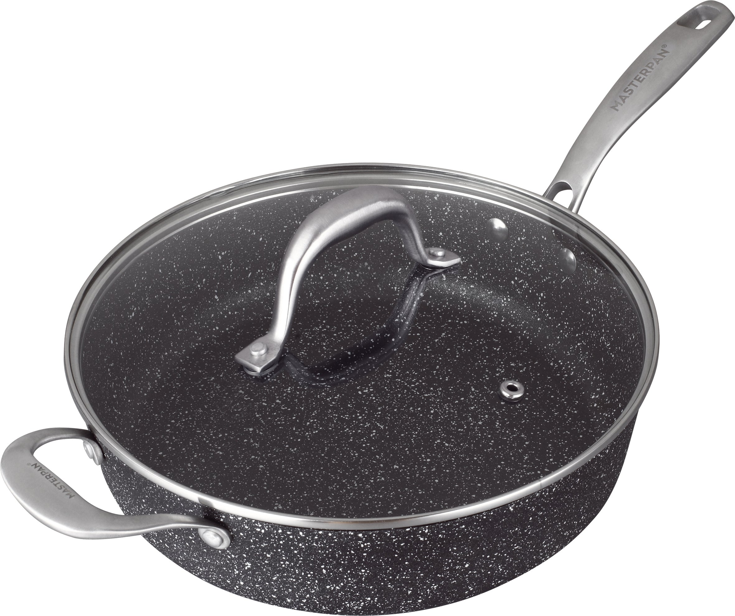 GRANITE 4.7L SAUTE PAN WITH GLASS LID, 28CMfive items