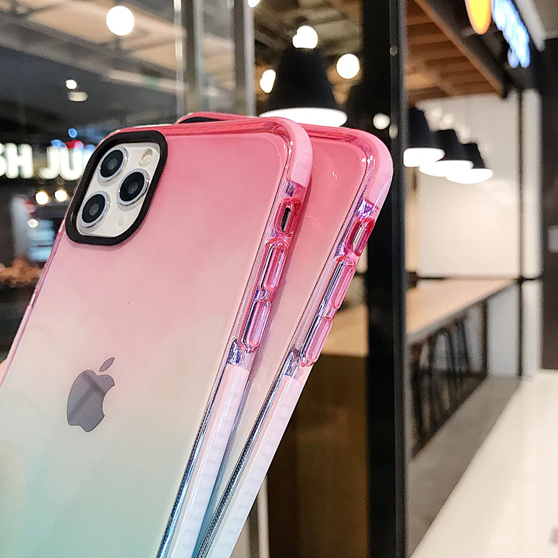 Transparent Gradient Soft Rubber iPhone Case - Vania Cases
