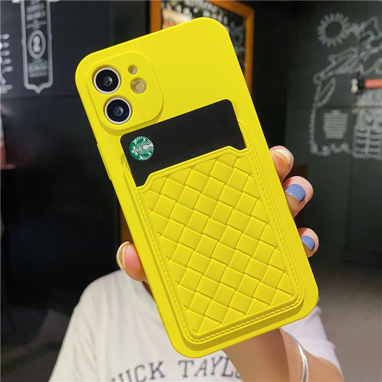 Weave Pattern Card Holder iPhone Case - Vania Cases