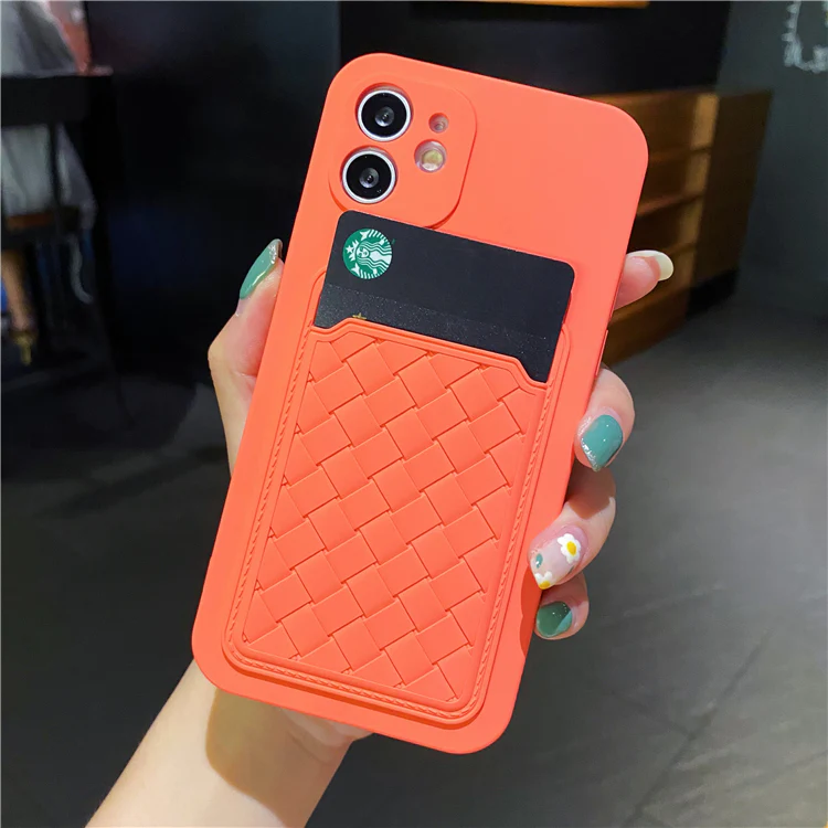 Weave Pattern Card Holder iPhone Case - Vania Cases