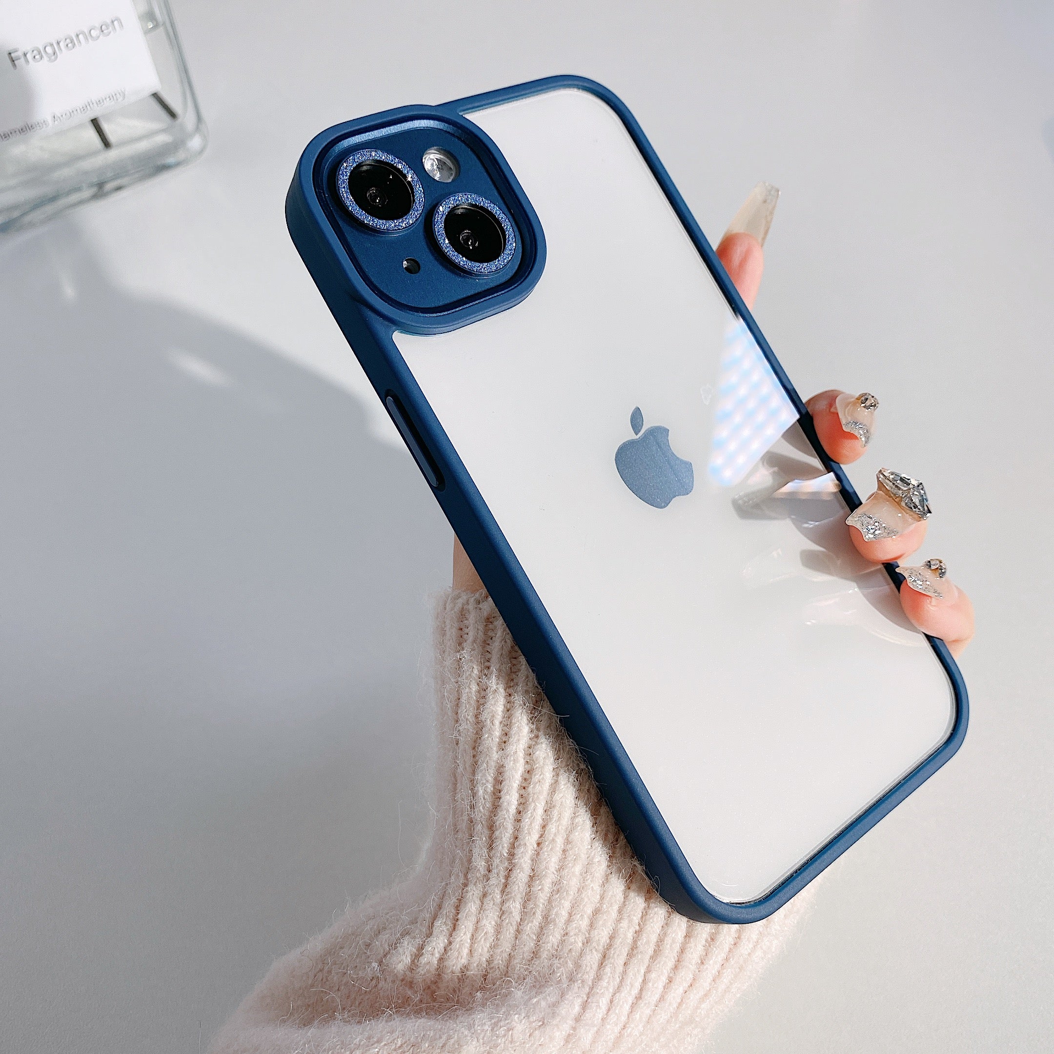 Shockproof Clear iPhone Case With Sparkly Lens Protector - Vania Cases