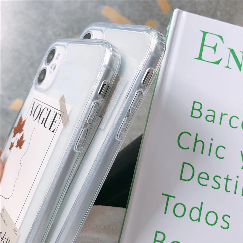 Vogue Maple Leaf Line Art iPhone Case - Vania Cases