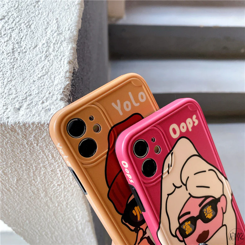 YoLo Oops Cute Cartoon iPhone Case - Vania Cases