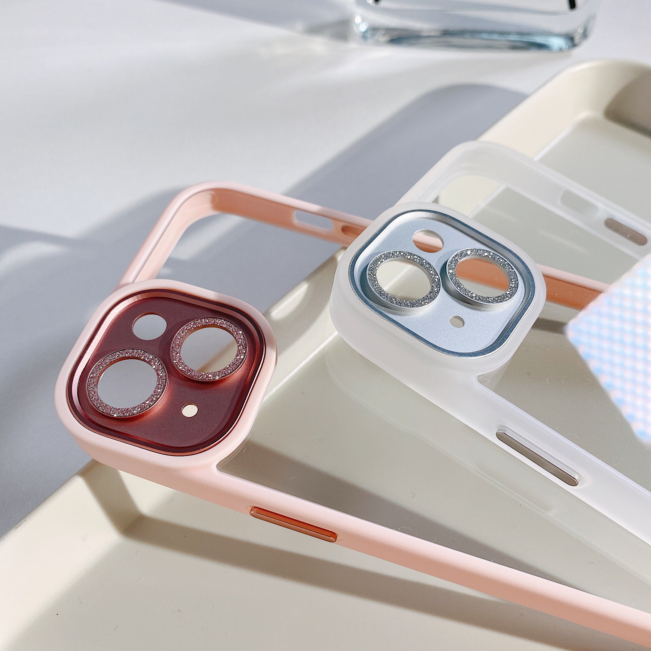 Shockproof Clear iPhone Case With Sparkly Lens Protector - Vania Cases