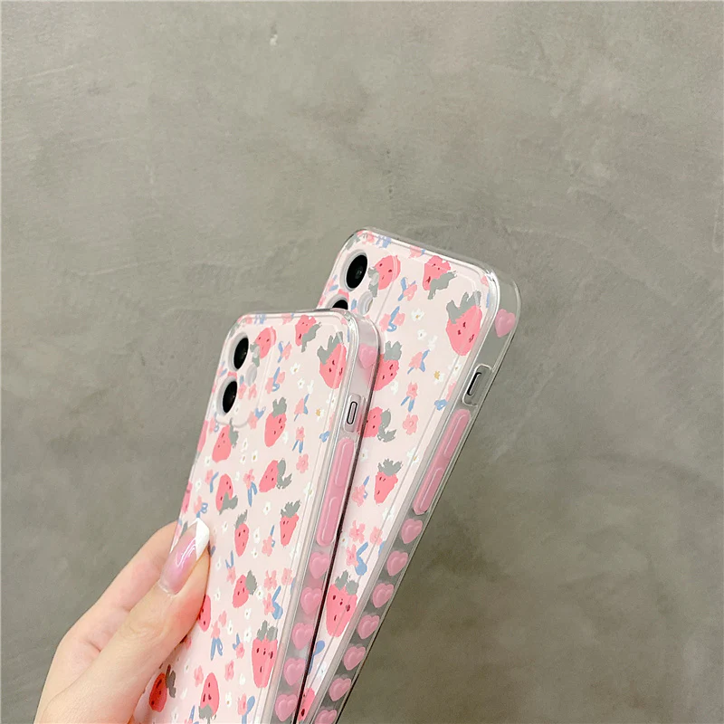 Strawberry Flowers iPhone Case - Vania Cases