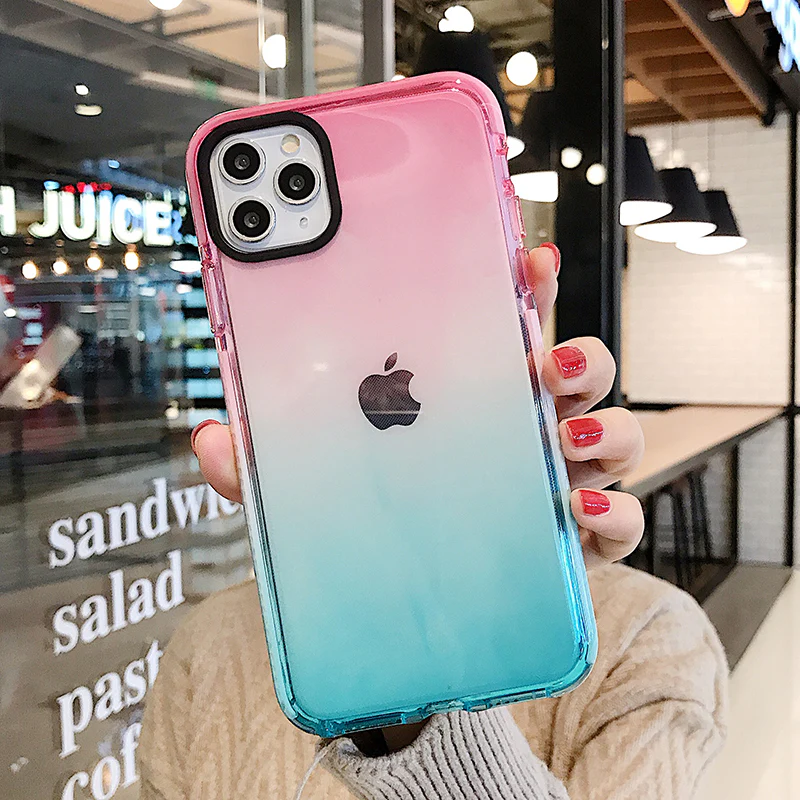 Transparent Gradient Soft Rubber iPhone Case - Vania Cases