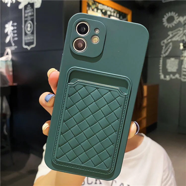 Weave Pattern Card Holder iPhone Case - Vania Cases