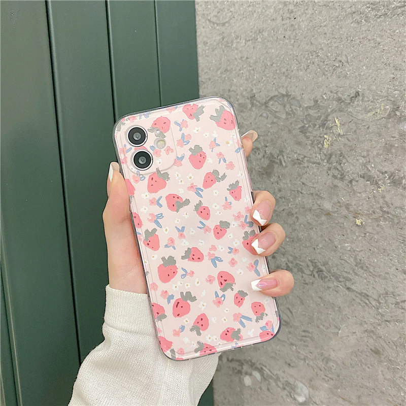 Strawberry Flowers iPhone Case - Vania Cases