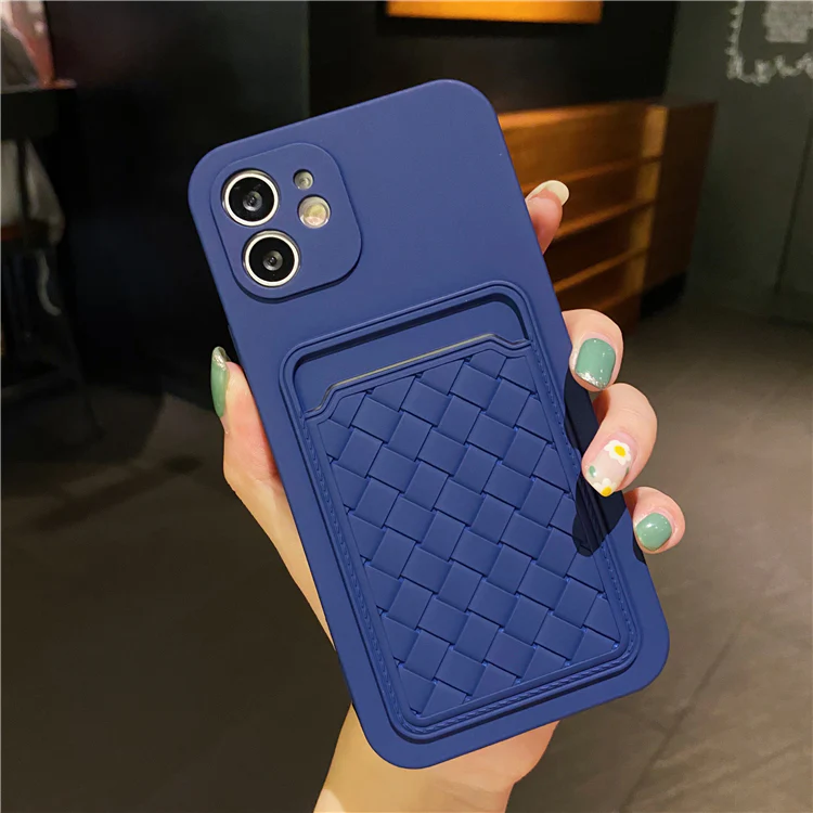 Weave Pattern Card Holder iPhone Case - Vania Cases
