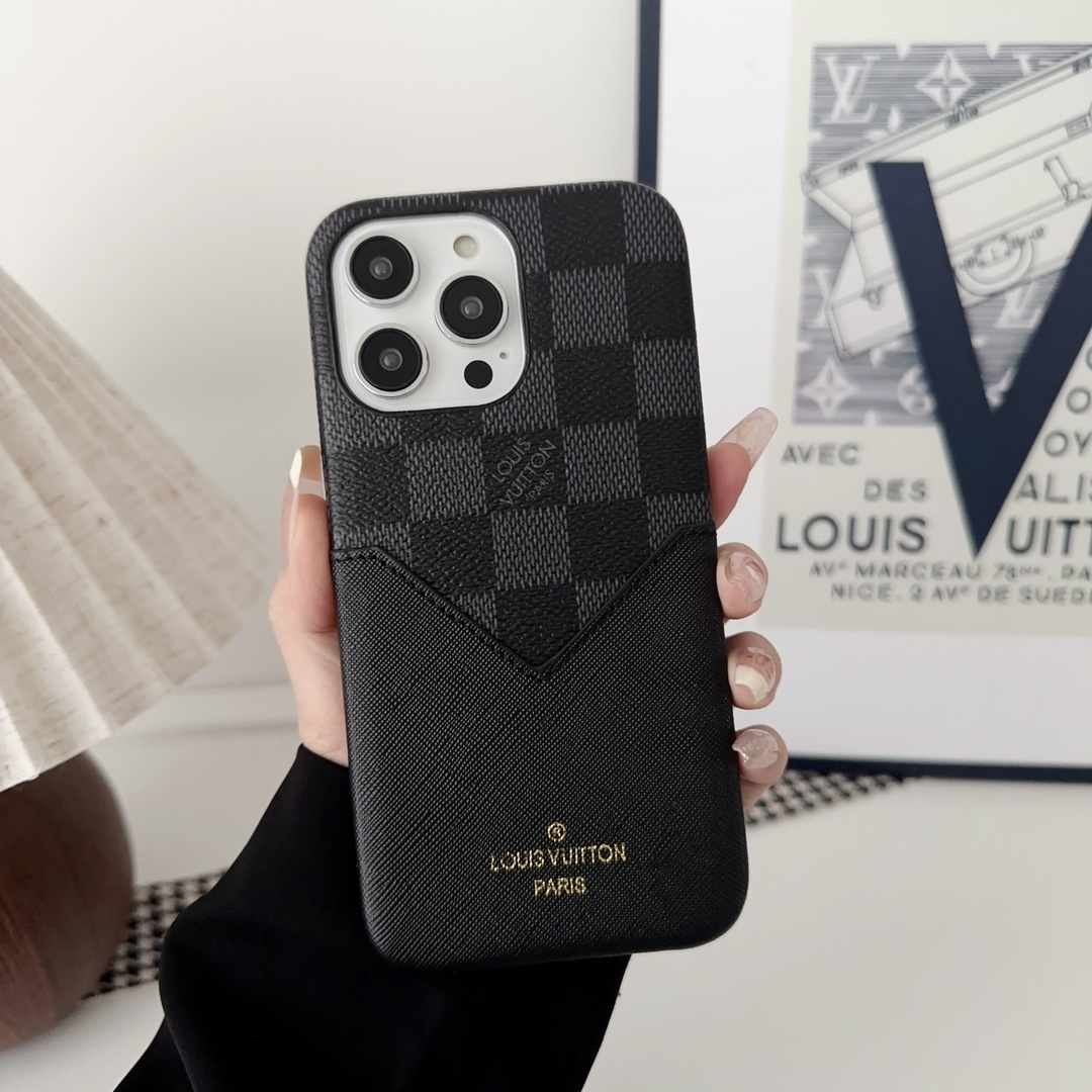LL Classic Pattern Minimalist Cardholder Half Edge Case (Design A) for iPhone - Vania Cases