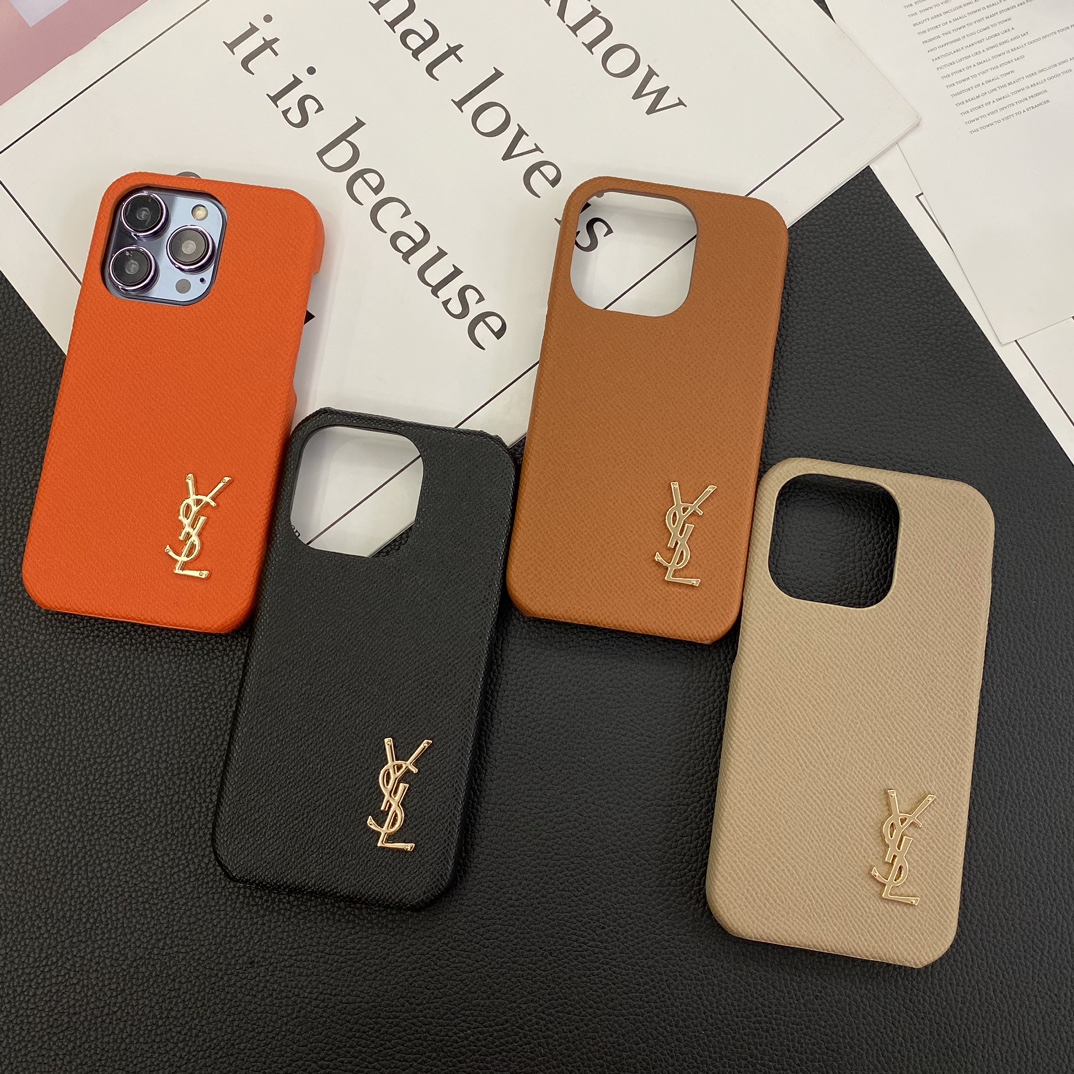 YY Textured Leather Vibrant Colors Half Edge Case for iPhone - Vania Cases