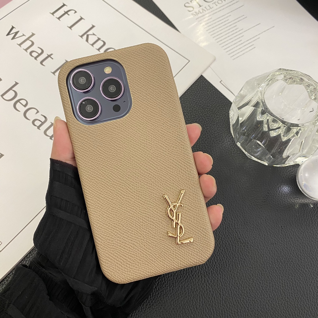 YY Textured Leather Vibrant Colors Half Edge Case for iPhone - Vania Cases