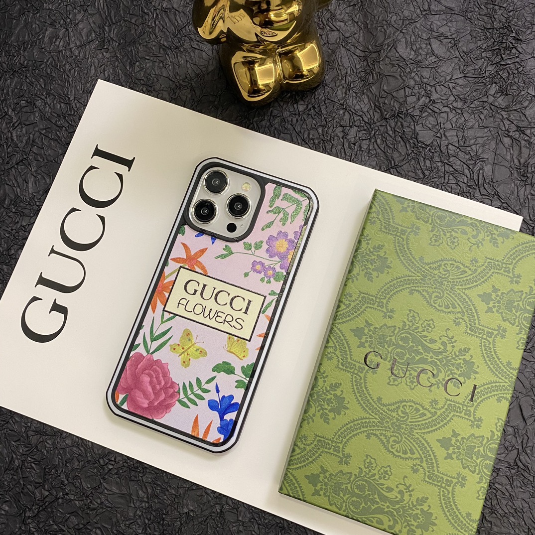 GG Textured Leather Creative Design Case for iPhone - Vania Cases