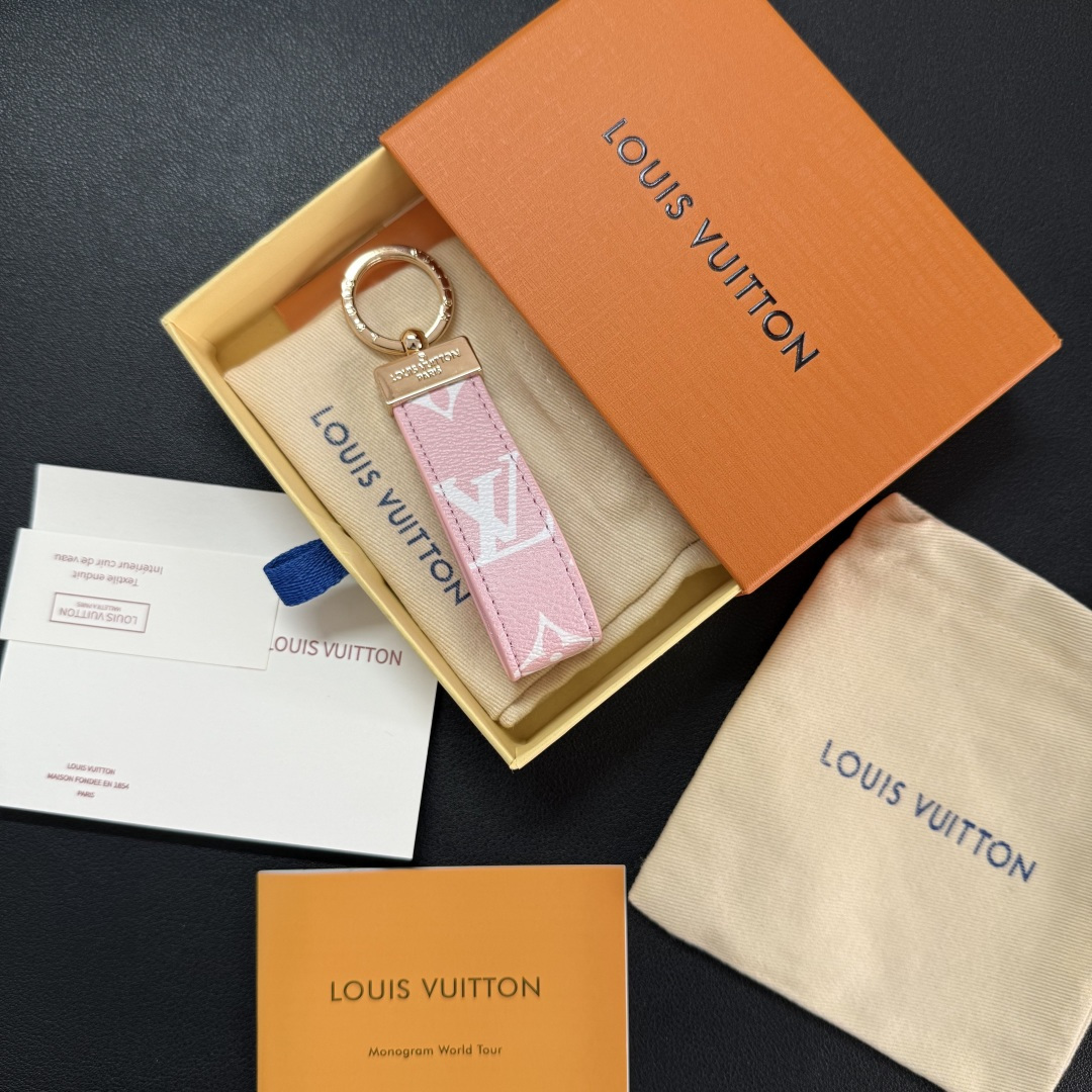 LL Textured Leather Classic Pattern Keychain - Vania Cases