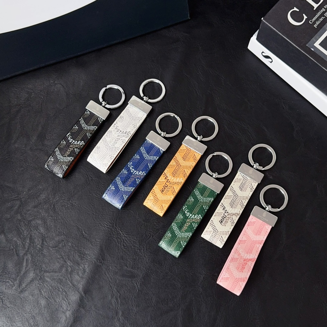 GO Textured Leather Vibrant Colors Keychain - Vania Cases