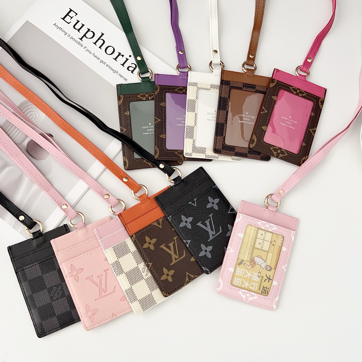 LL Embossed Craft Detachable Crossbody Strap ID & Badge Holder - Vania Cases