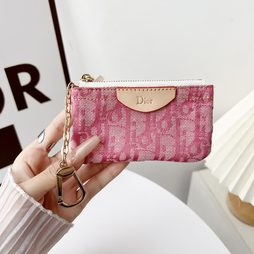 GG Woven Texture Layer Vibrant Colors Metal Hanging Ring Card Holder - Vania Cases